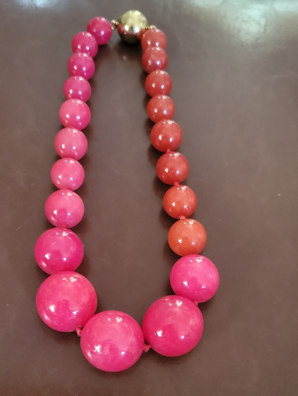 Trina Turk Bold Pink and Coral Beaded Necklace - Women Jewelry